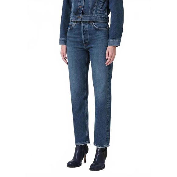 NEW AGOLDE 90's pinch waist high rise straight leg jean in range - Picture 1 of 6